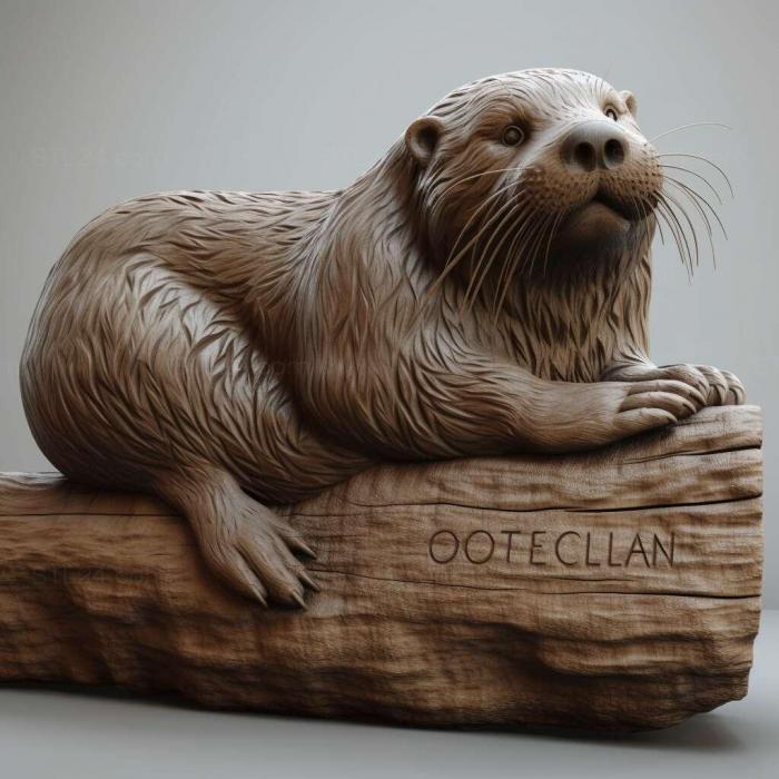 Nature and animals (otter 1, NATURE_4677) 3D models for cnc